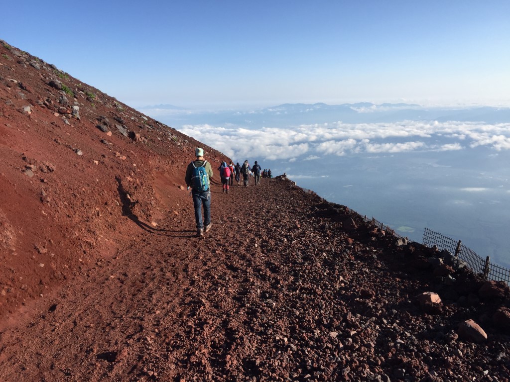 voie de randonnée sur le mont Fuji