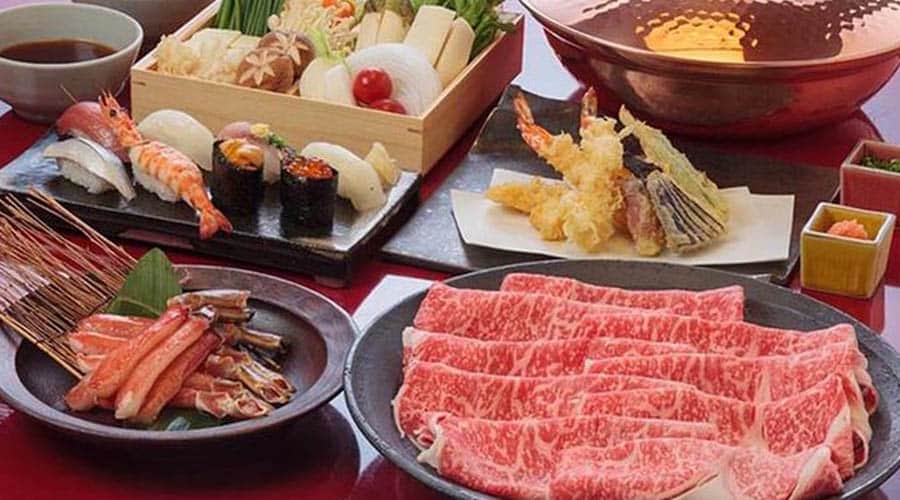 Une fondue shabu shabu avec du boeuf de Kobe