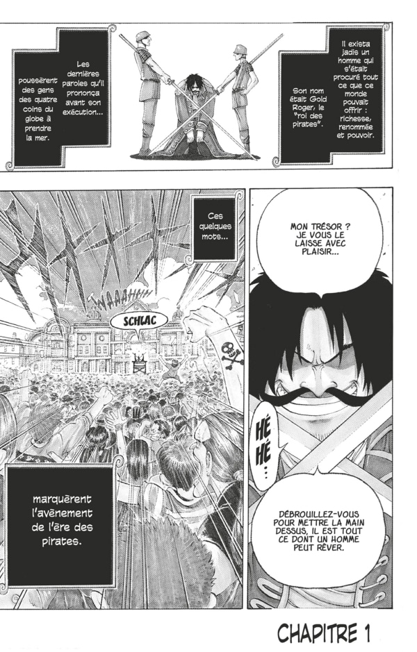 La première page du manga One Piece